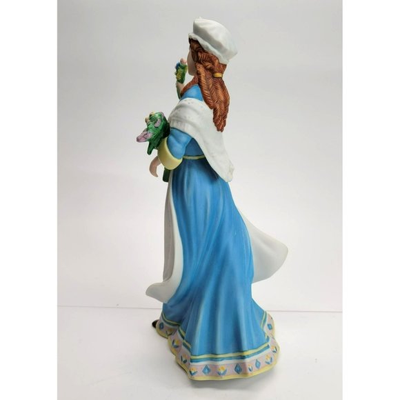 Lenox French Flower Maiden Woman with Iris Floral Bouquet Dh122 - Picture 8 of 10